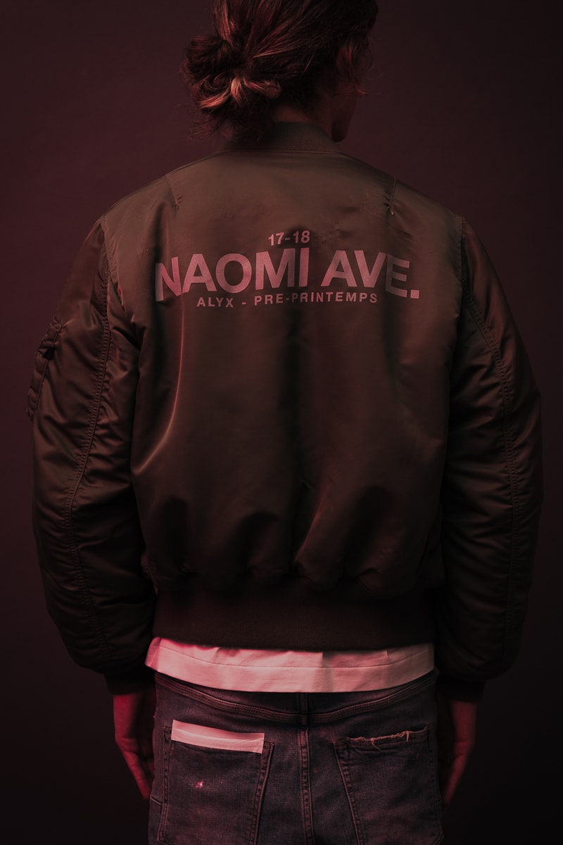 Roden Gray ALYX RG10 MA-1 Bomber Capsule Release Naomi Ave