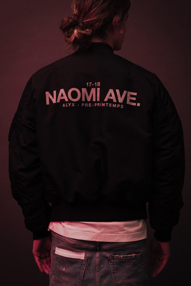 Roden Gray ALYX RG10 MA-1 Bomber Capsule Release Naomi Ave