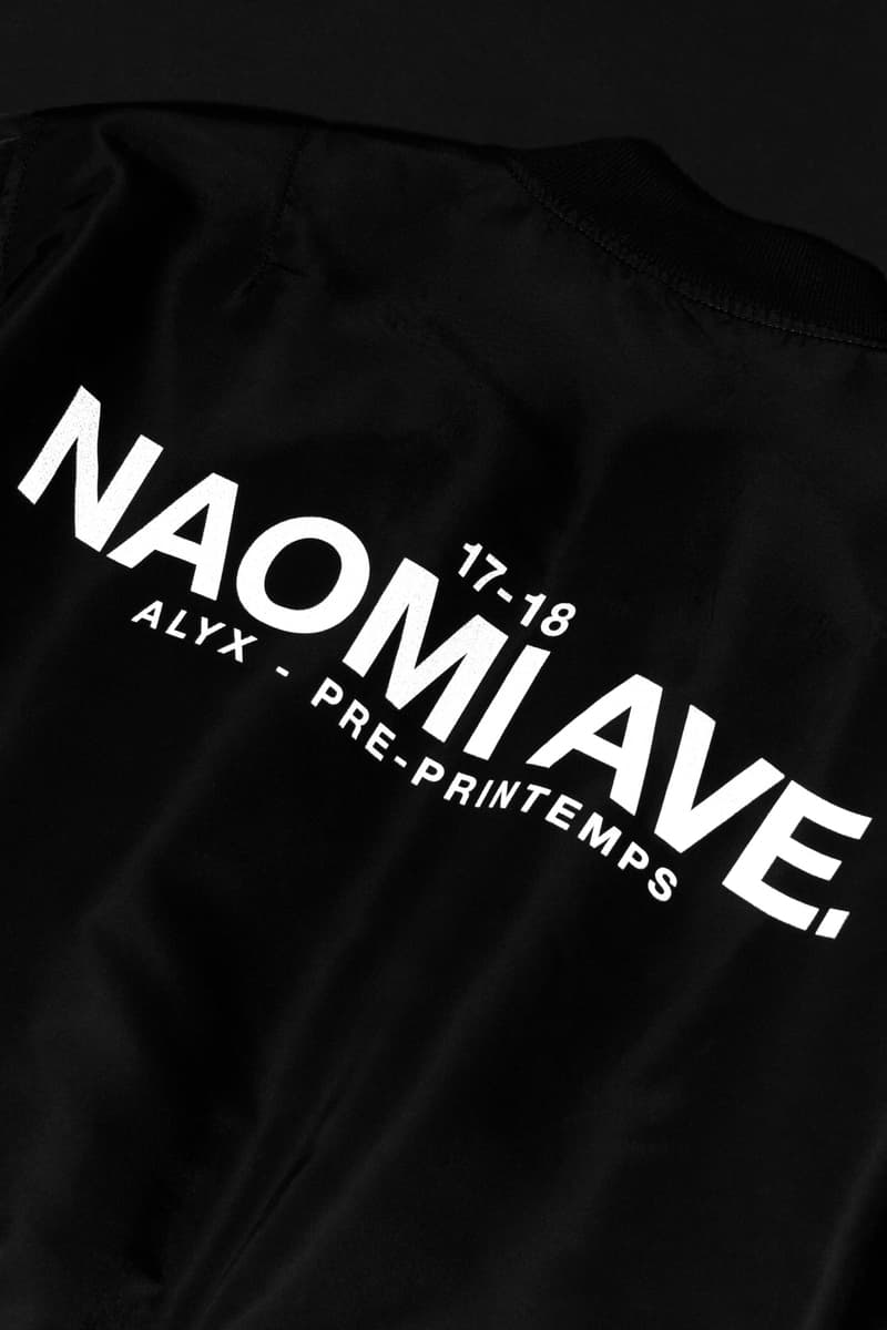 Roden Gray ALYX RG10 MA-1 Bomber Capsule Release Naomi Ave