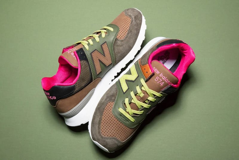 pink and green new balance 574