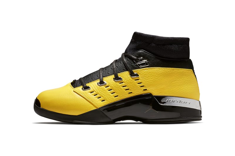 black and yellow jordan 17