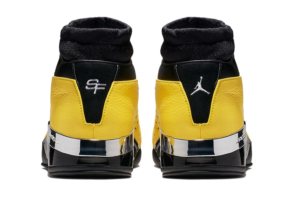 Solefly Air Jordan 17 Low collaboration yellow release date info 2018 february 17 sneakers shoes footwear lightning michael 2002 all star game washington wizards black