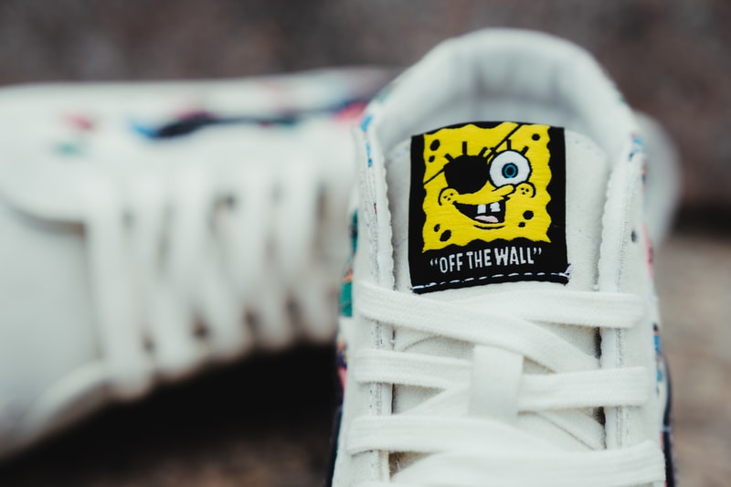 SpongeBob SquarePants Vans Collab Closer Look Sk8 Hi Slip on Patrick Star Nickelodeon Plankton