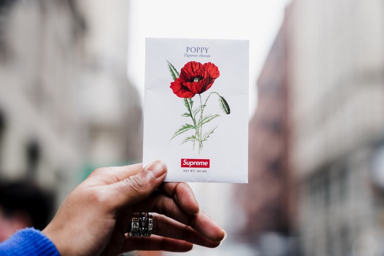 Supreme Gave out Free Poppy Seed Packs During Its First Drop