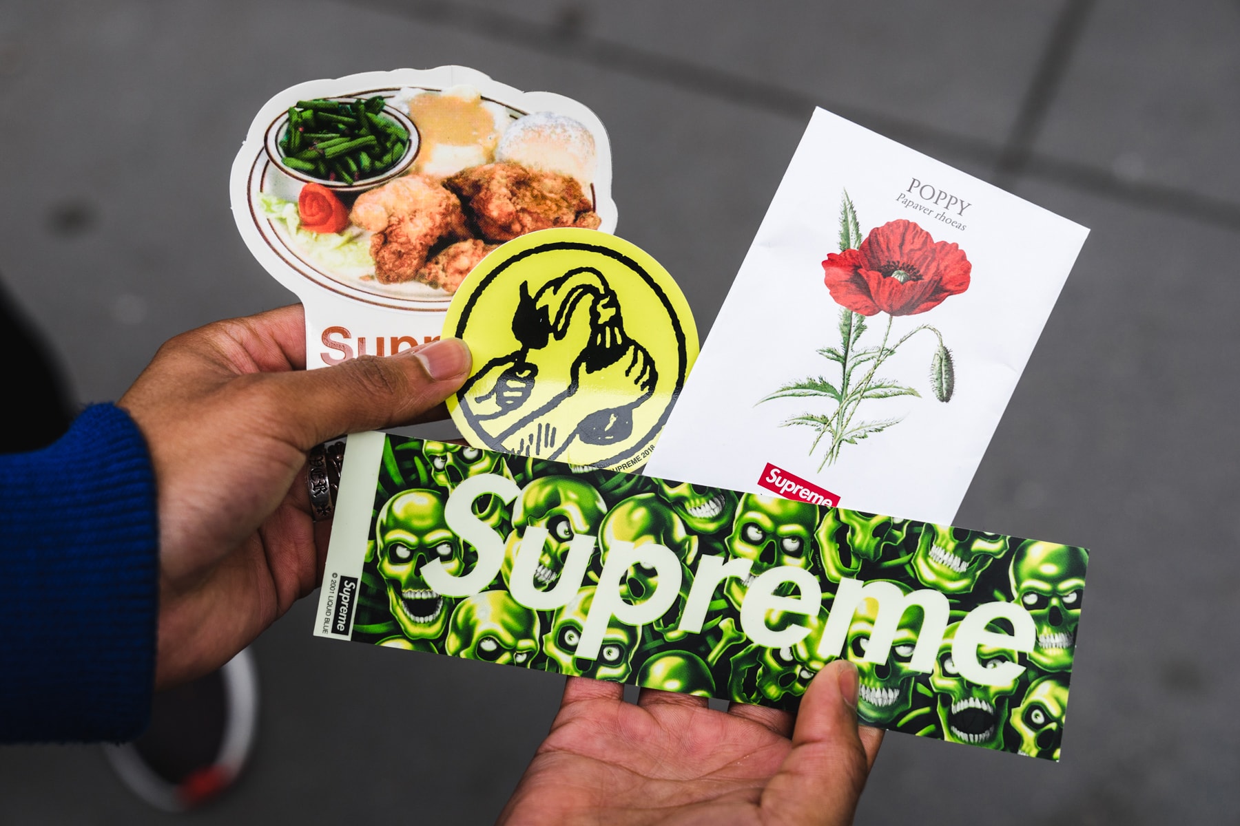 Supreme 2018 Spring/Summer 1 first drop street style snap new york brooklyn skull illegal business accessory deck