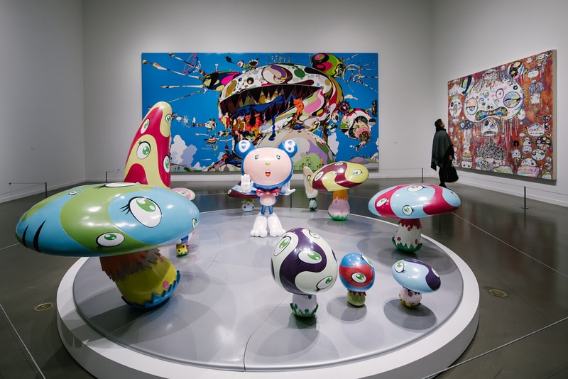 Takashi Murakami The Octopus Eats Its Own Leg Vancouver Art Gallery Exhibit Display Off White Air Jordan 1 Japanese Art Anime