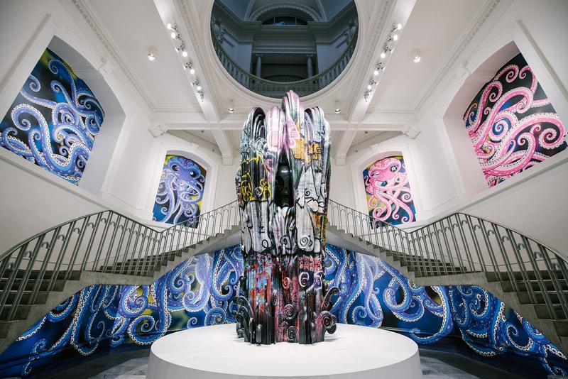 Takashi Murakami The Octopus Eats Its Own Leg Vancouver Art Gallery Exhibit Display Off White Air Jordan 1 Japanese Art Anime