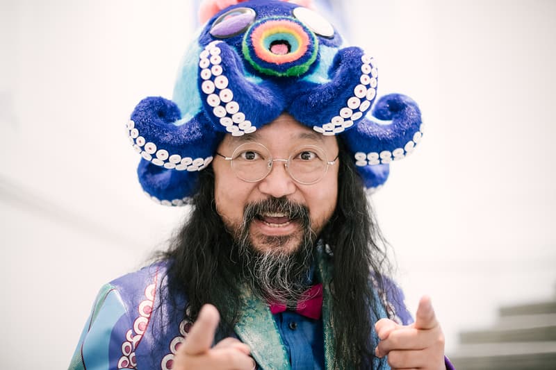 Takashi Murakami The Octopus Eats Its Own Leg Streetsnaps Vancouver Art Gallery Exhibit Display Off White Air Jordan 1 Japanese Art Anime