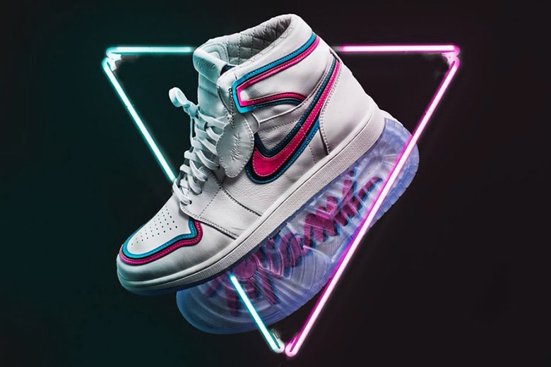 The Shoe Surgeon Miami Heat Air Jordan 1 Sweepstakes footwear Twitter Vice White Pink Teal South Beach