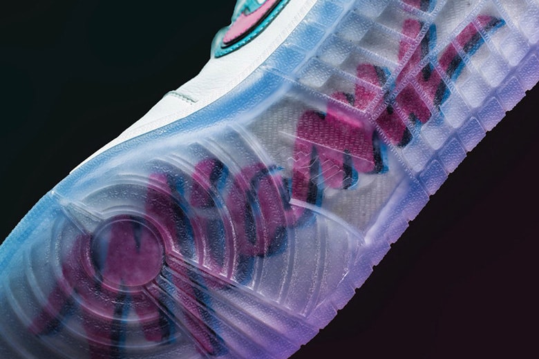 The Shoe Surgeon Miami Heat Air Jordan 1 Sweepstakes footwear Twitter Vice White Pink Teal South Beach