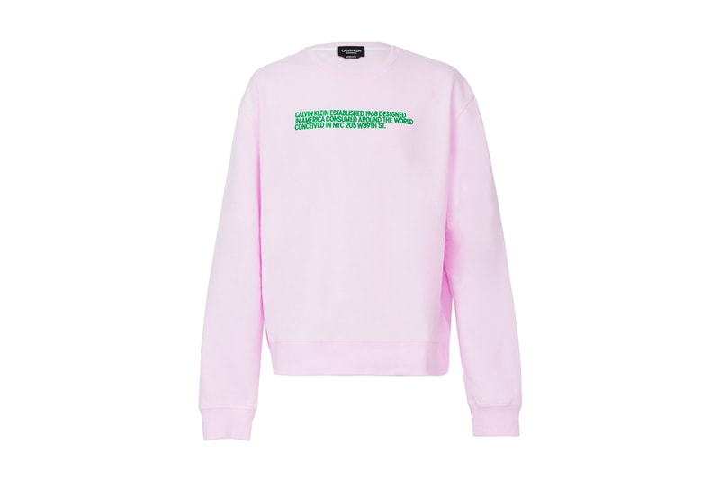 The Webster Calvin Klein 205W39NYC Pink Crewneck Sweatshirt collaboration exclusive 2018 february release date info