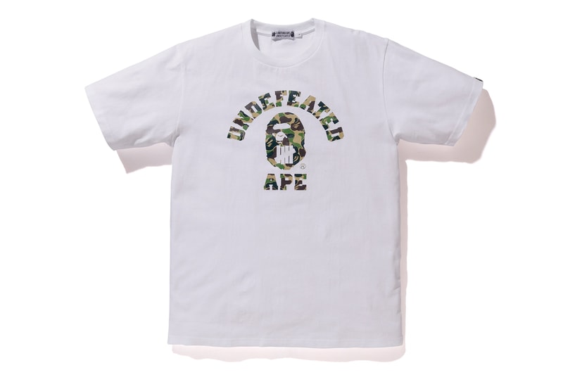 UNDEFEATED BAPE Spring 2018 Collaboration march release date info jackets hoodies t shirts camo camouflage