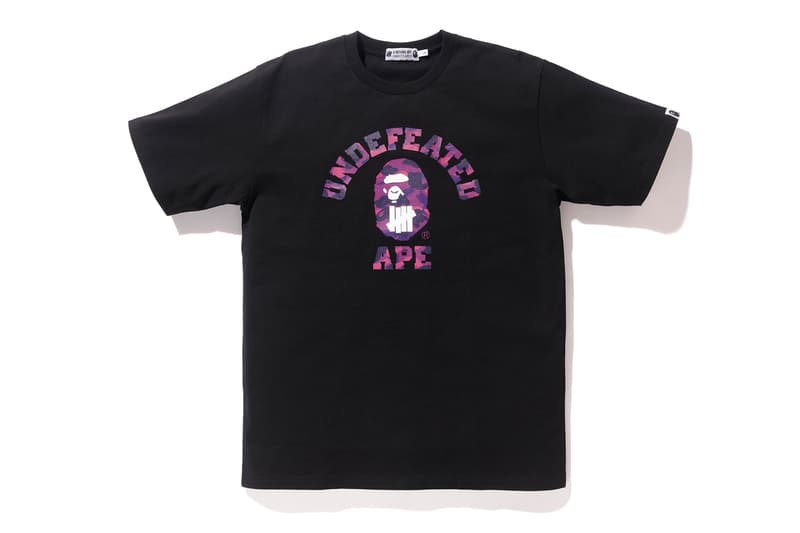 UNDEFEATED BAPE Spring 2018 Collaboration march release date info jackets hoodies t shirts camo camouflage