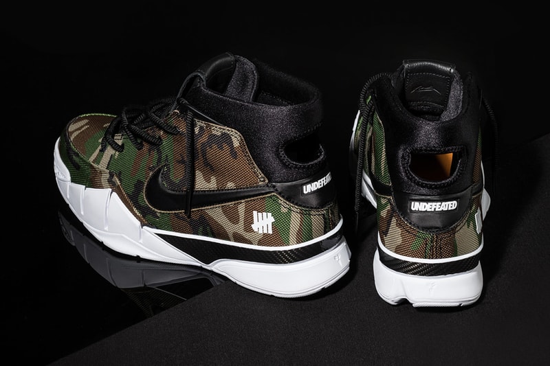 UNDEFEATED Nike Kobe 1 Protro Closer Look Kobe Bryant footwear Camo Orange February 2018