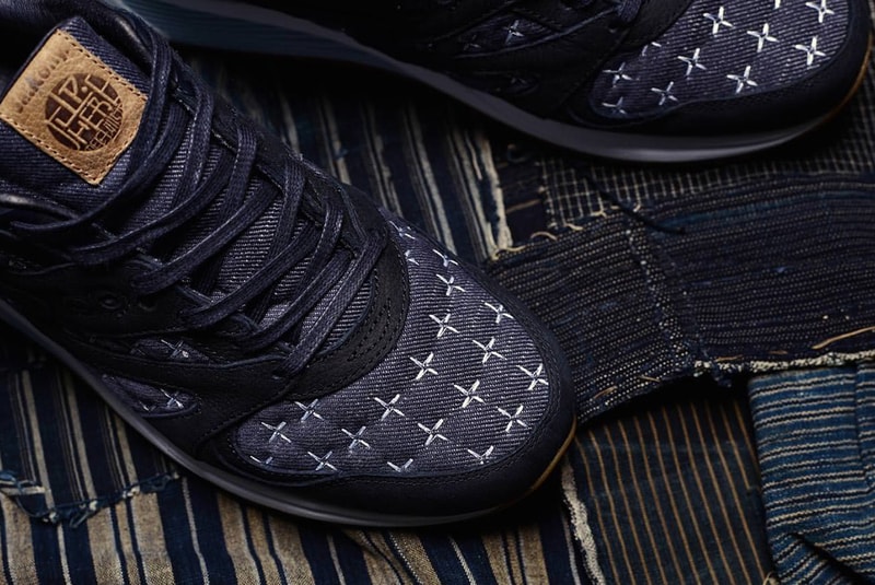 Up There Saucony GRID 8000 Sashiko Collaboration denim 2018 february 16 23 release date info sneakers shoes footwear