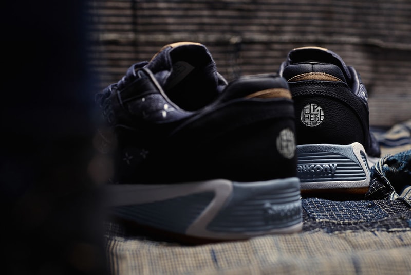 Up There Saucony GRID 8000 Sashiko Collaboration denim 2018 february 16 23 release date info sneakers shoes footwear