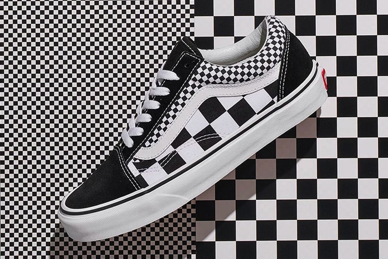 Vans New Checkerboard Print Collection Classic slip on authentic sk8-hi old skool