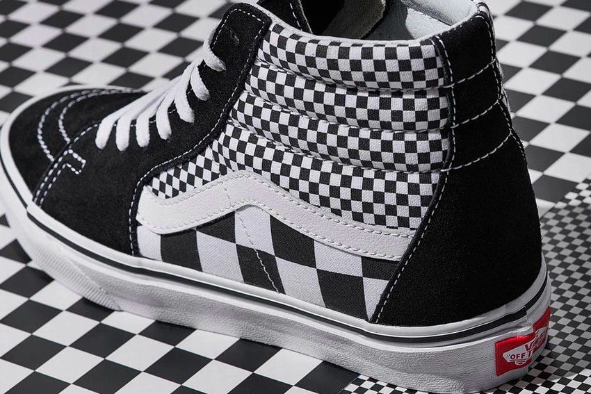 Vans New Checkerboard Print Collection Classic slip on authentic sk8-hi old skool