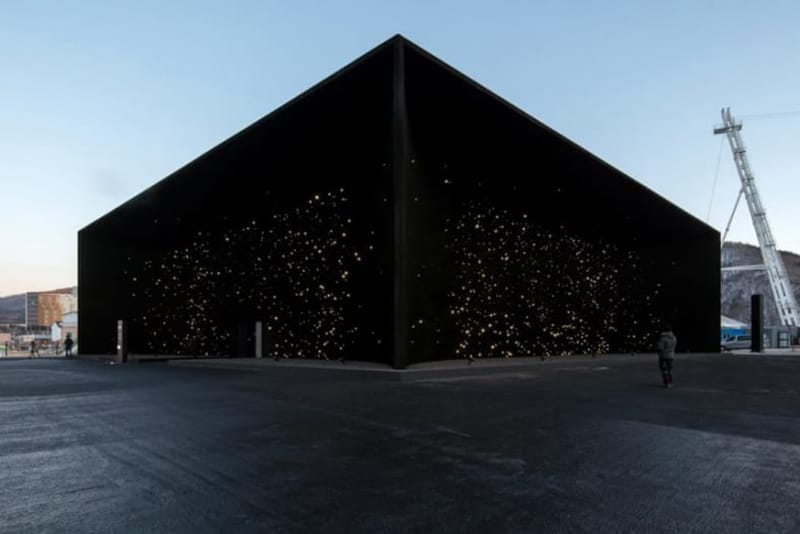 Olympic Pavilion Gets Covered in the World's "Blackest Black" Paint