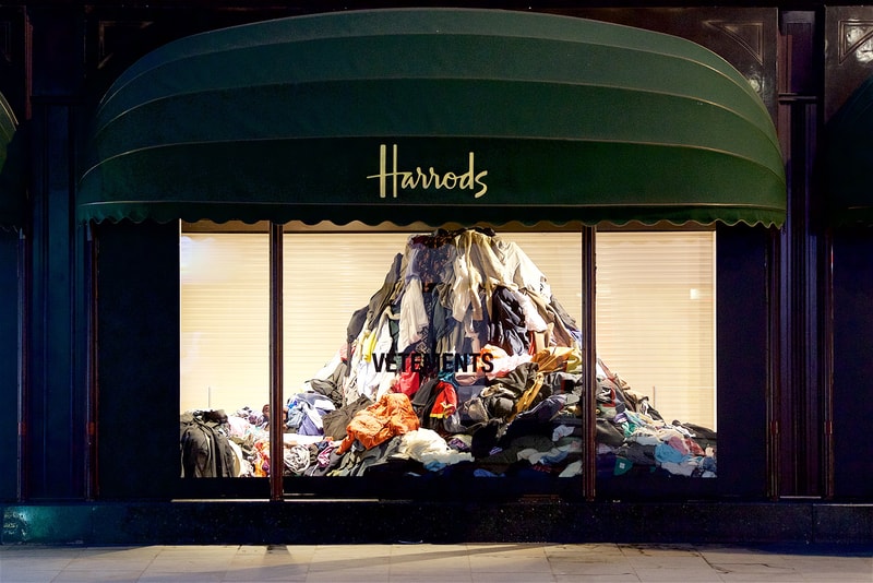 Vetements Harrods Window Display Old Clothes Vintage Demna Gvasalia Balenciaga