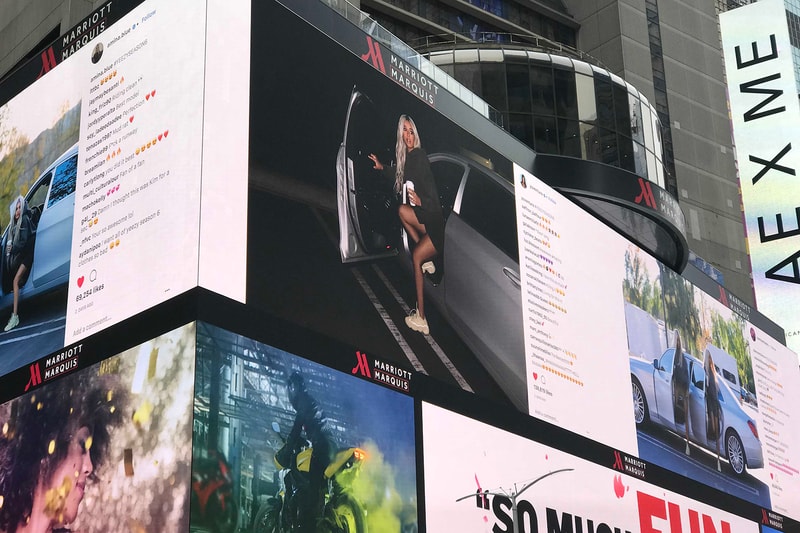 YEEZY Season 6 Kanye West Kim Kardashian Times Square Instagram