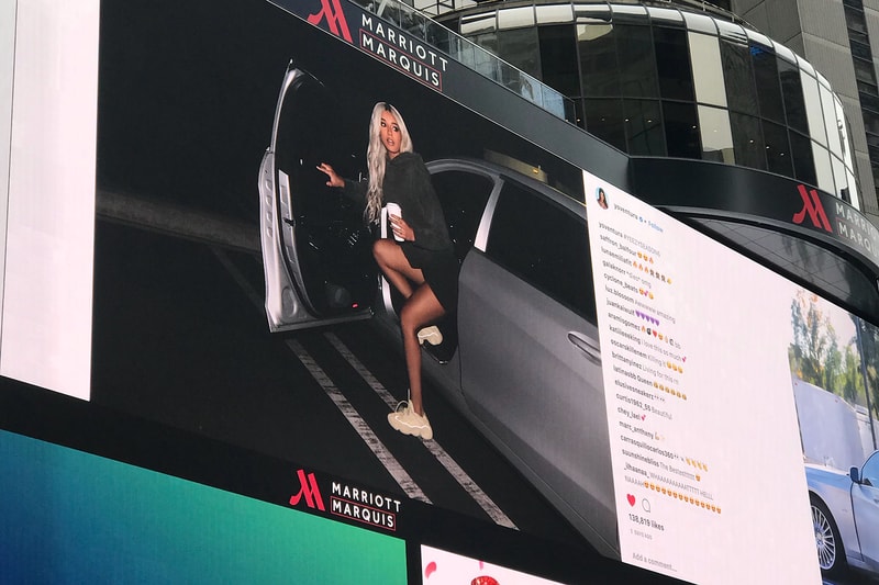 YEEZY Season 6 Kanye West Kim Kardashian Times Square Instagram