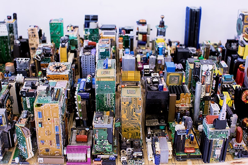 Zayd Menk NYC Scale Model Motherboards manhattan downtown hot glue sticks