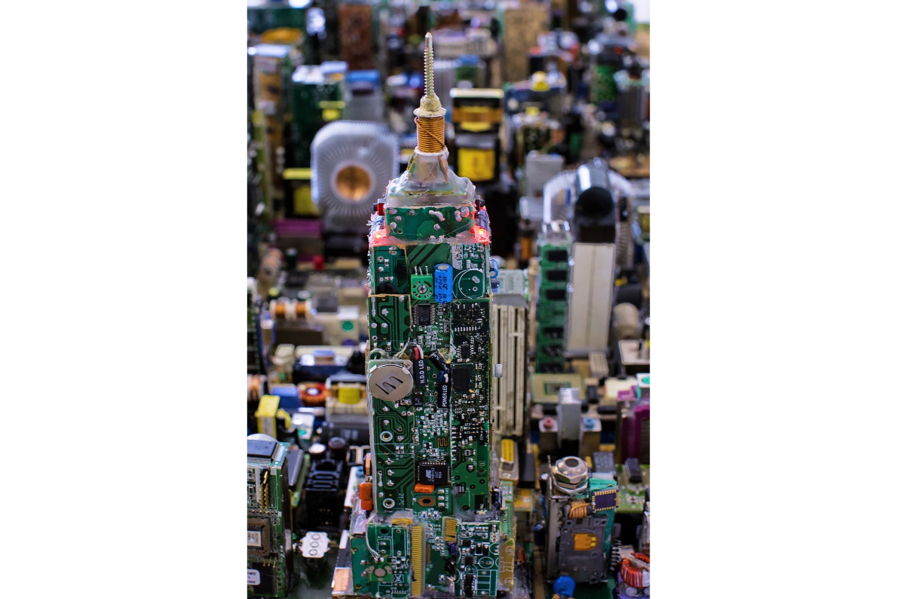 Zayd Menk NYC Scale Model Motherboards manhattan downtown hot glue sticks