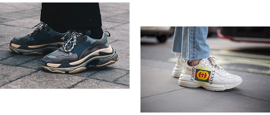 Chunky Sneakers Trend 2018 Balenciaga Triple S