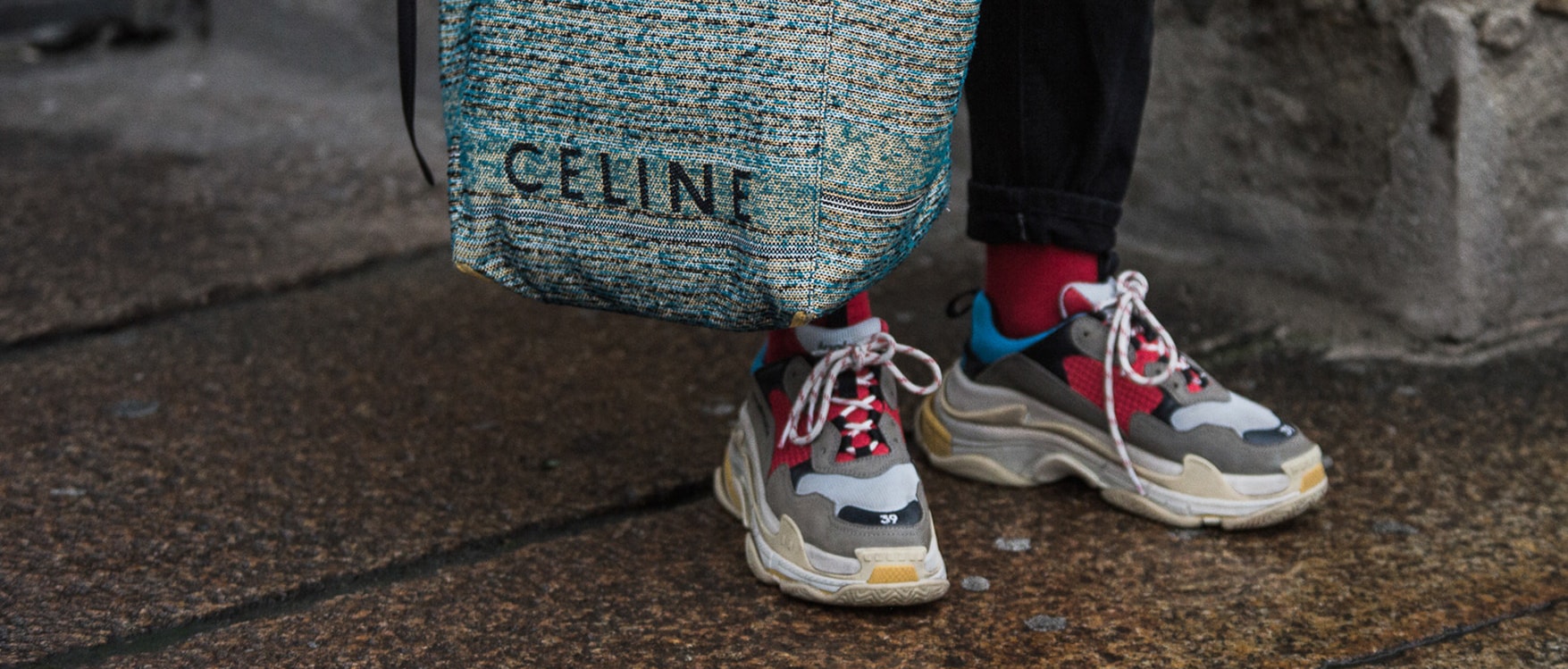 Chunky Sneakers Trend 2018 Balenciaga Triple S