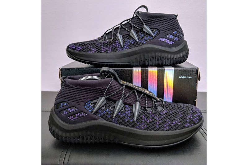 adidas DAME 4 Black Panther Custom Marvel adidas Hoops Damian Lillard sneakers shoes footwear