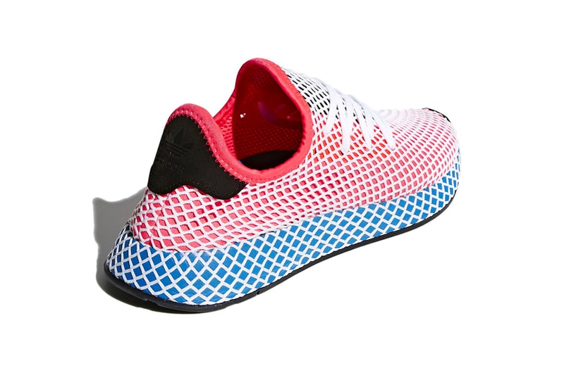 adidas Deerupt release info white black red blue mesh sneakers footwear