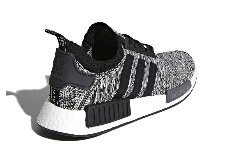 adidas NMD R1 Glitch Olive Black White March 15 Release Sneakers Footwear