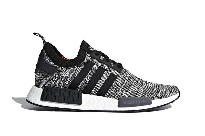 adidas NMD R1 Glitch Olive Black White March 15 Release Sneakers Footwear