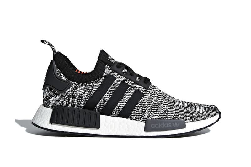 adidas NMD R1 Glitch Olive Black White March 15 Release Sneakers Footwear