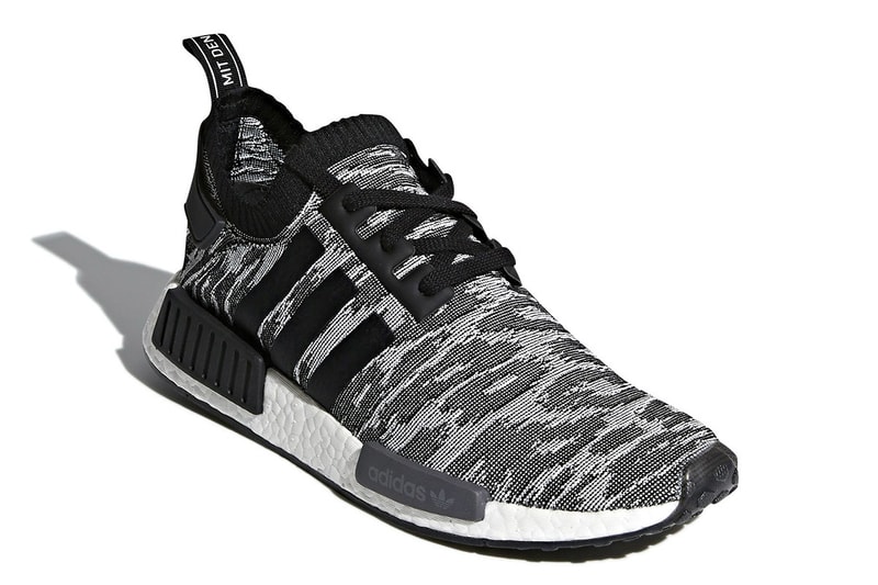 adidas NMD R1 Glitch Olive Black White March 15 Release Sneakers Footwear