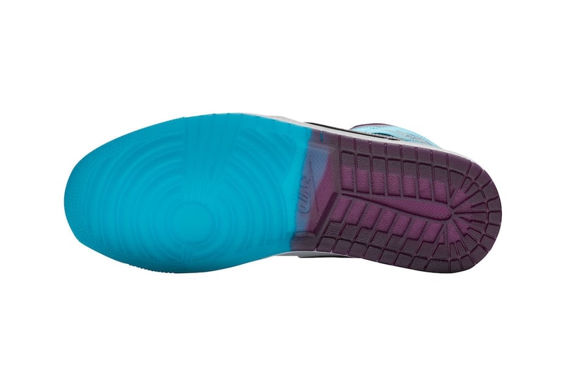 Jordan Brand Air Jordan 1 Mid Hornets blue teal purple white release