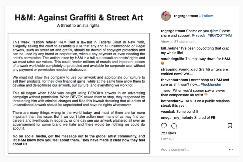 H\u0026M REVOK Graffiti Lawsuit Scandal 