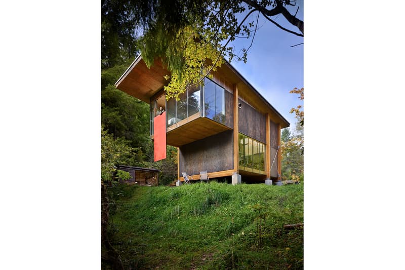 Artist's Studio Woods Forest Eerkes Architects Washington State Kitchen Living Area Sleeping Loft Steel Staircase Houses Homes