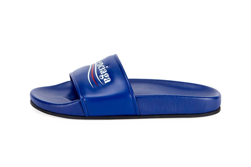 Balenciaga Bernie Sanders Logo Slides leather Political