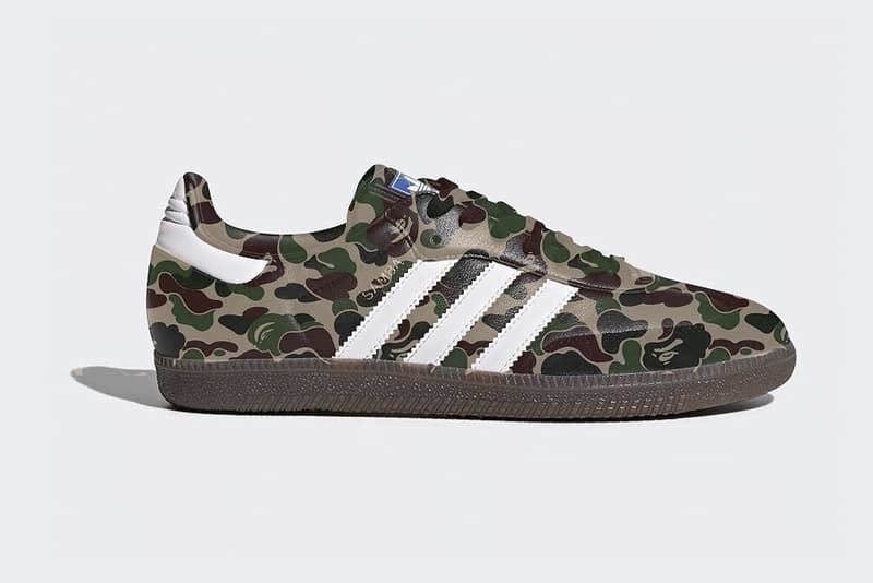 Download Free Bape X Adidas Samba Collaborative Sneaker Mockup Hypebeast PSD Mockups.