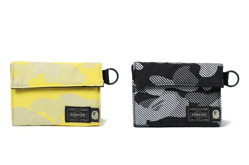 BAPE A Bathing Ape PORTER Reflection Camo Wallet Bags yellow black Sachosh ape shall never kill ape