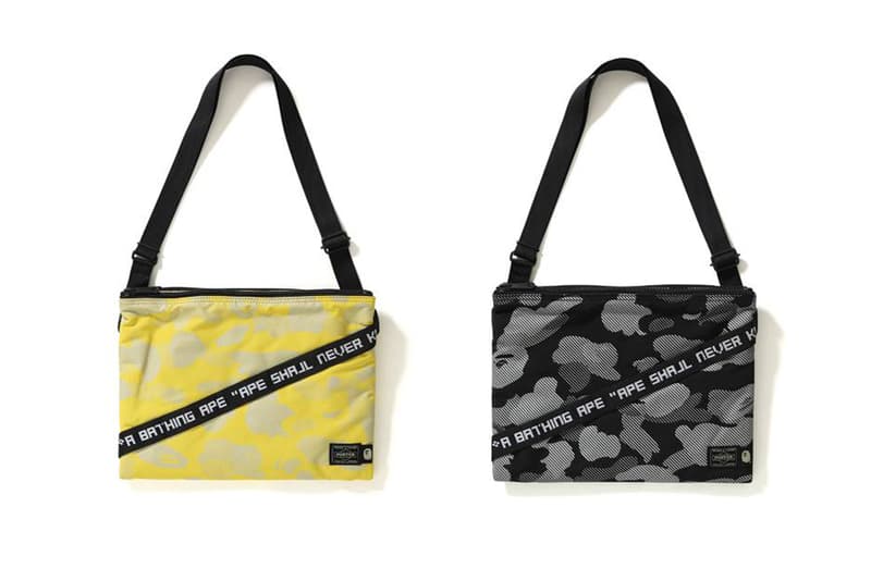 BAPE A Bathing Ape PORTER Reflection Camo Wallet Bags yellow black Sachosh ape shall never kill ape