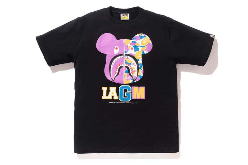 BAPE LA Bearbrick Collection A Bathing Ape Medicom Toy Los Angeles Shark Hoodie T-Shirt BE@RBRICK