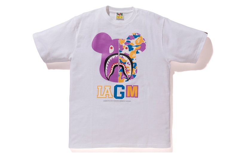 BAPE LA Bearbrick Collection A Bathing Ape Medicom Toy Los Angeles Shark Hoodie T-Shirt BE@RBRICK