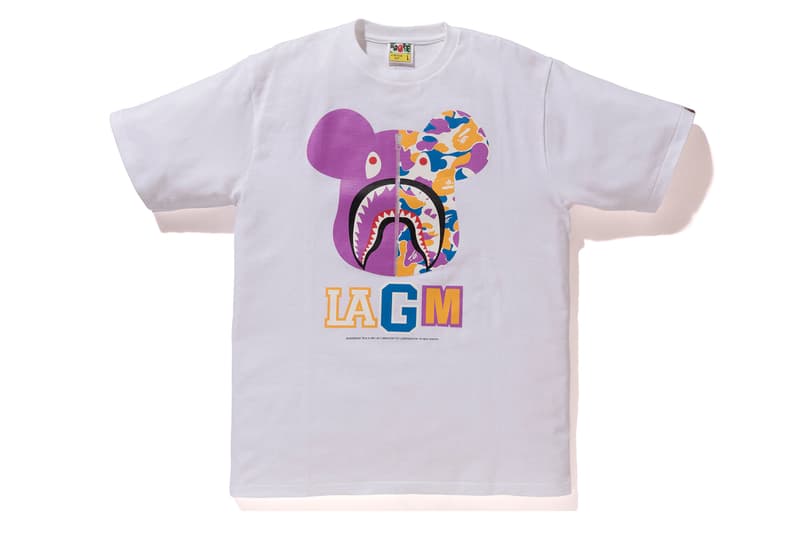 BAPE LA Bearbrick Collection A Bathing Ape Medicom Toy Los Angeles Shark Hoodie T-Shirt BE@RBRICK