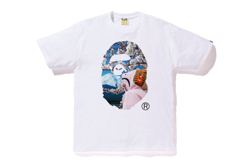 BAPE graphic t shirts tee spring summer 2018 bathing ape drop release collection japan march 31 2018 sakura branding logo a bathing ape