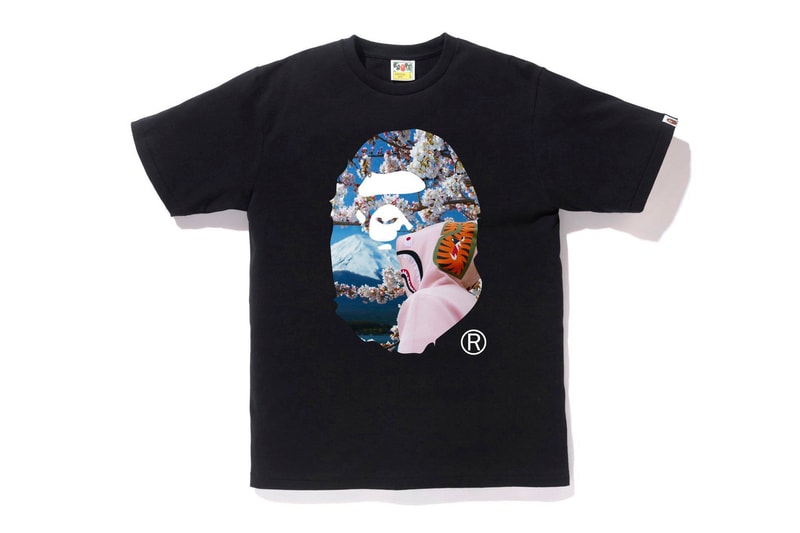 BAPE graphic t shirts tee spring summer 2018 bathing ape drop release collection japan march 31 2018 sakura branding logo a bathing ape