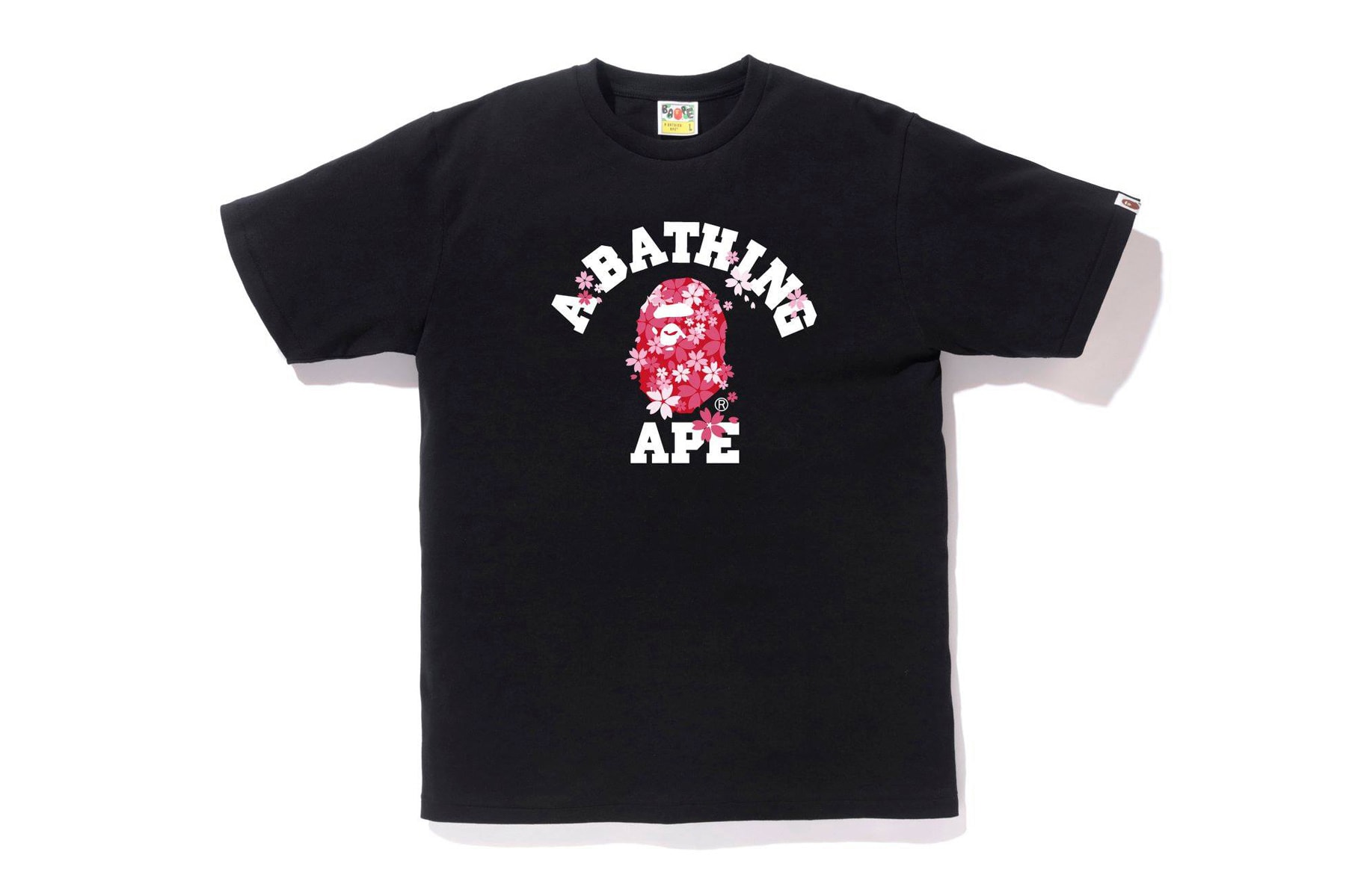 BAPE graphic t shirts tee spring summer 2018 bathing ape drop release collection japan march 31 2018 sakura branding logo a bathing ape
