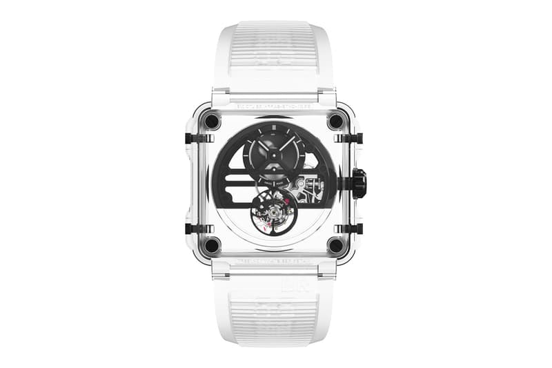Bell & Ross X1 Skeleton Tourbillon Sapphire Watch Silver Pink Gold Blue Black Baselworld